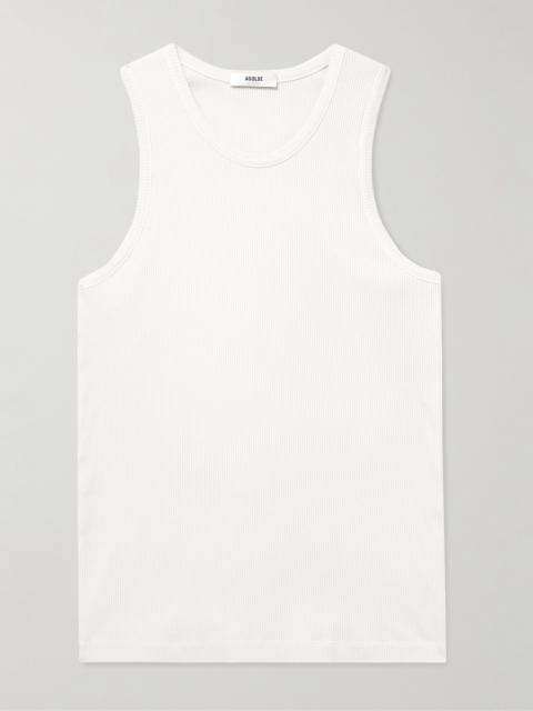 AGOLDE Viggo Ribbed Stretch Organic Cotton and TENCEL™ Lyocell-Blend Tank Top