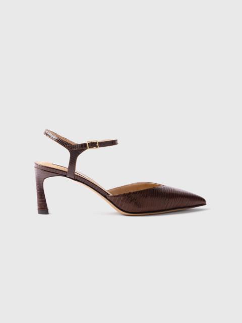 THE FOLD Venosa Lizard-Embossed Leather Heels 65