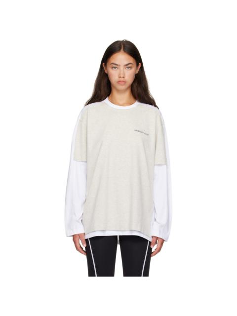 Off-White White 'Logo' Quote Double Layer T-shirt