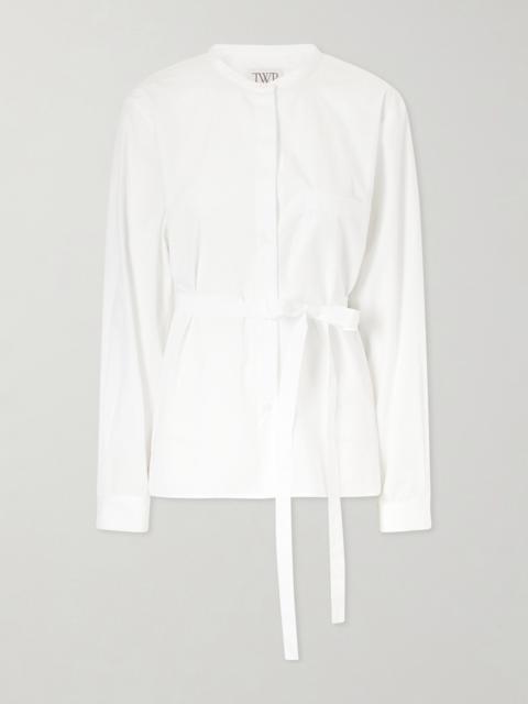 TWP Tie-detailed Cotton Shirt