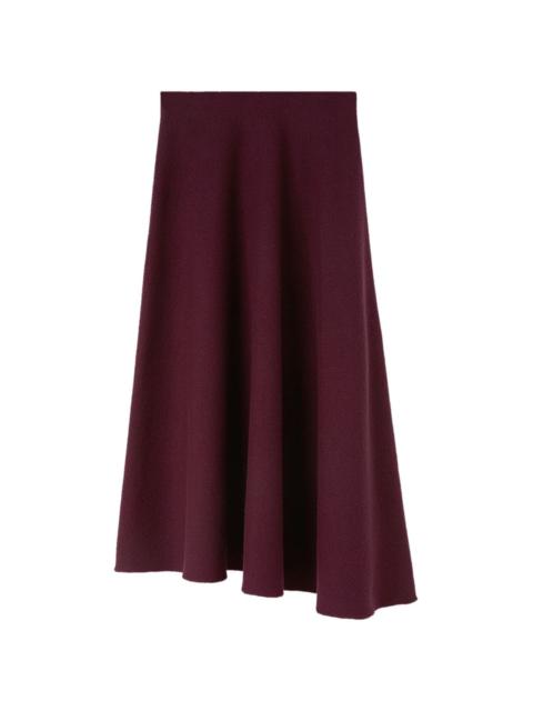 Jil Sander wool flared long skirt