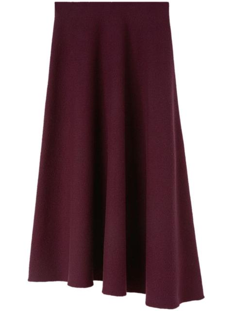 Jil Sander wool flared long skirt