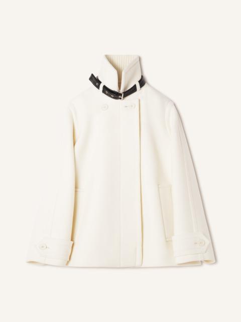 Lanvin SHORT WOOL COAT WITH STAND-UP COLLAR