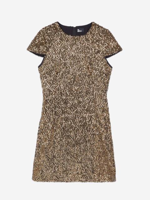 The Kooples SHORT DRESS WITH GOLDEN SEQUINS
