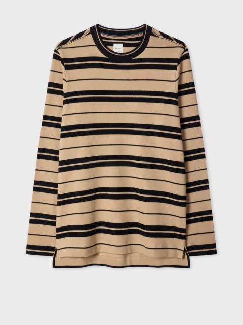 Paul Smith Light Brown Stripe Long-Sleeve T-Shirt