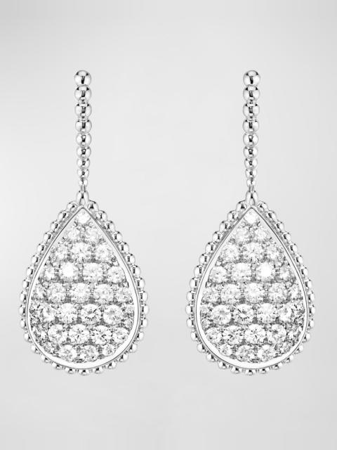 Boucheron Serpent Boheme Large Sleeper Earrings with Diamonds and White Gold