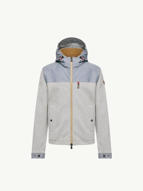 Moncler Grenoble Cotton & Chambray Zip-Up Sweatshirt