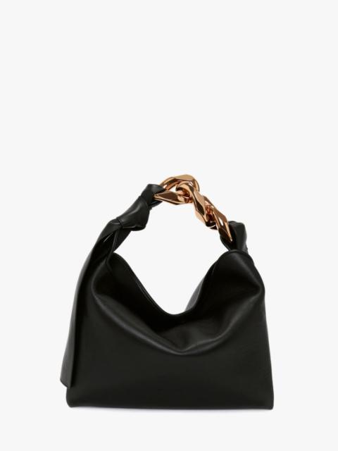 SMALL CHAIN HOBO - LEATHER SHOULDER BAG