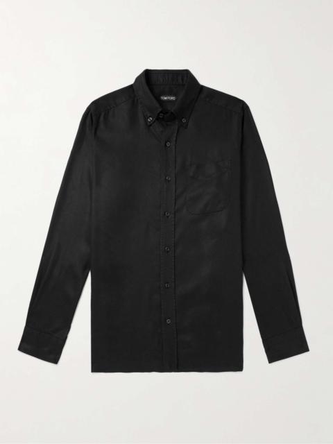 TOM FORD Button-Down Collar Lyocell-Poplin Shirt