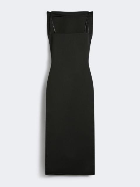 Long dress with thin shoulder straps - RUNWAY - BLACK