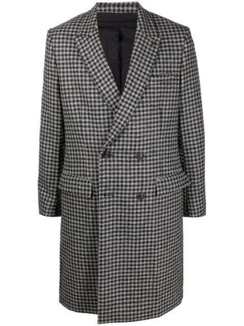 AMI Paris houndstooth pattern double-breasted coat