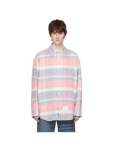 Thom Browne Pink & Blue Oversized Shirt