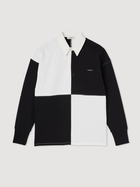 Sandro Organic cotton rugby polo shirt