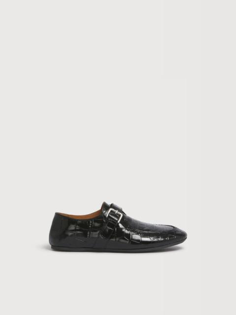 Marni BLACK CROC-EFFECT LEATHER ANDY LOAFER