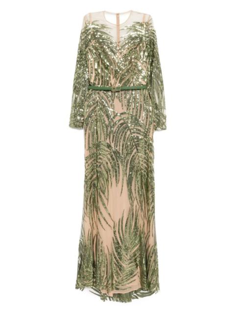 ELIE SAAB embroidered tulle long dress