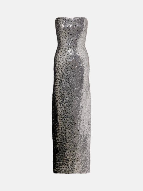 JENNY PACKHAM Caron sequined strapless gown