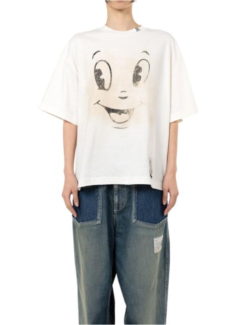 Maison MIHARAYASUHIRO Happy Face Printed Distressed T-shirt