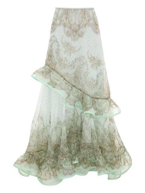 Zimmermann CRUSH FLUTTER MAXI SKIRT