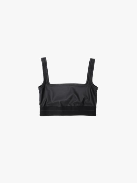 Helmut Lang FAUX LEATHER BRA TOP