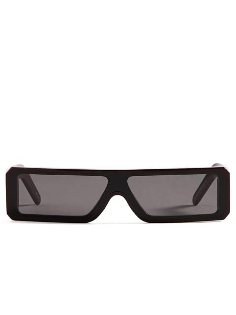 Rick Owens DRKSHDW GETHSEMANE GETHSHADES - MAHOGANY TEMPLE/BLACK LENS