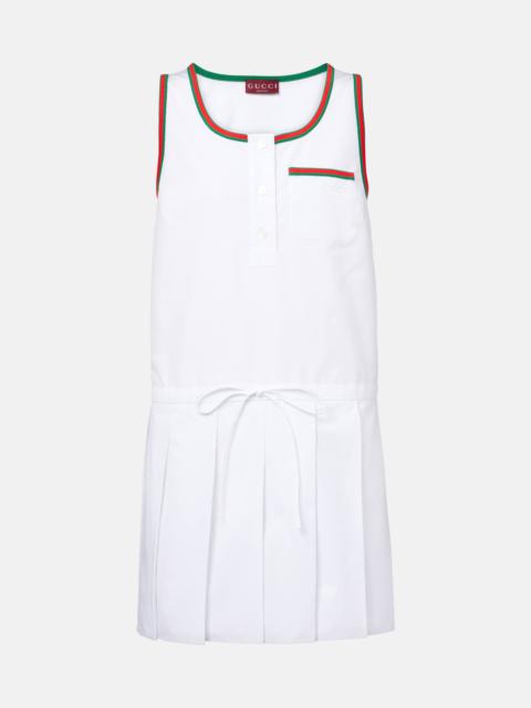 GUCCI Web Stripe pleated minidress