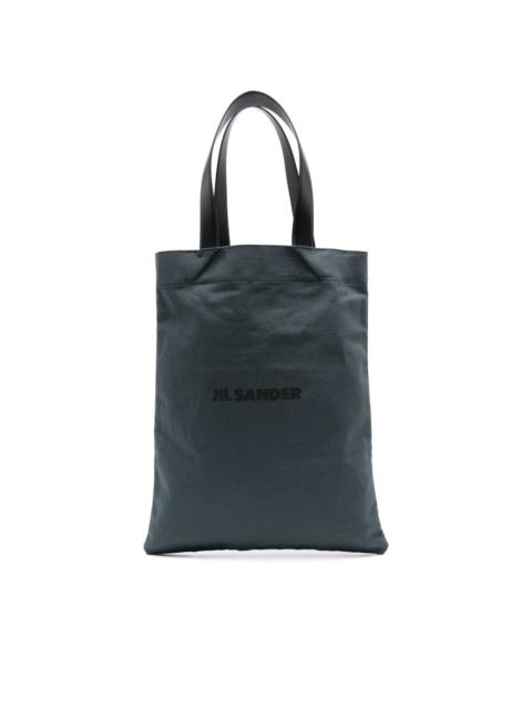 Jil Sander logo-print canvas tote bag