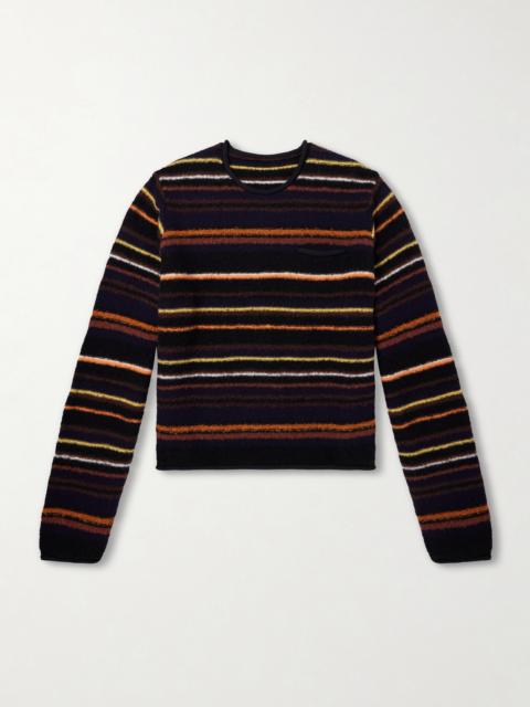 sacai Striped Wool-Blend Sweater