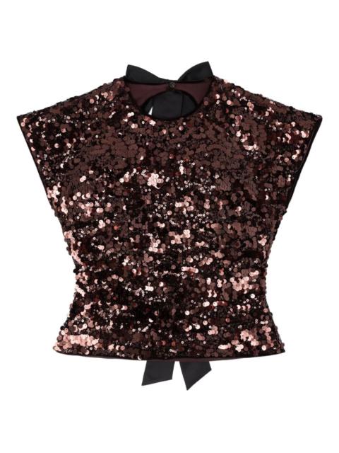 GANNI sequin-embellished blouse