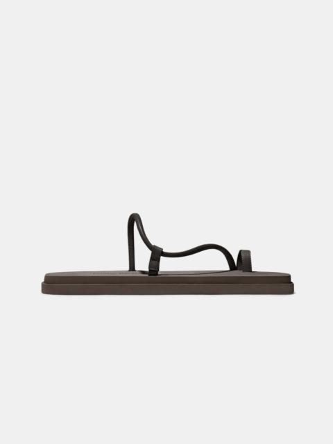 Emme Parsons BARI POOL SLIDE ESPRESSO WITH BLACK STRING