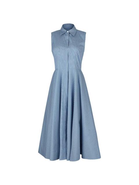 MICHAEL KORS COLLECTION striped sleeveless midi dress