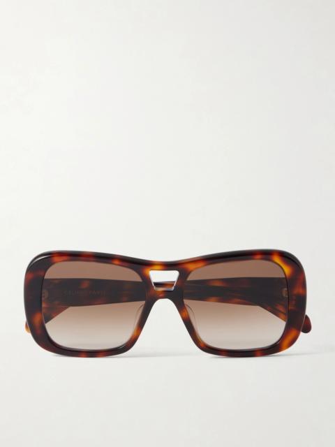 CELINE Aviator-style Tortoiseshell Acetate Sunglasses
