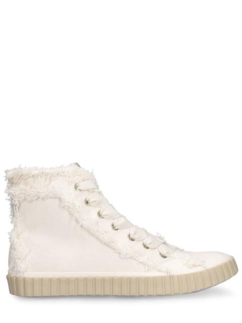 Cotton high top sneakers