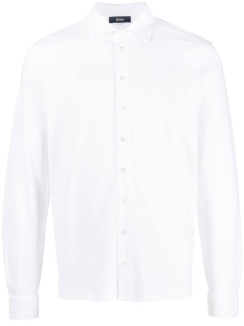 Herno spread-collar cotton shirt