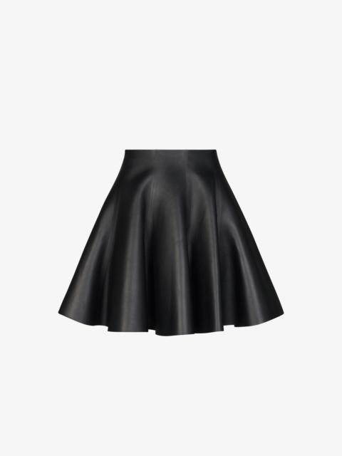 LEATHER SKATER SKIRT