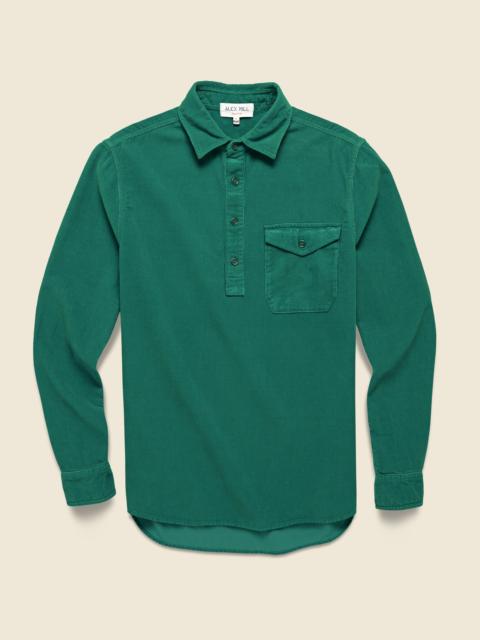 ALEX MILL Popover Cord Shirt - Kelly Green