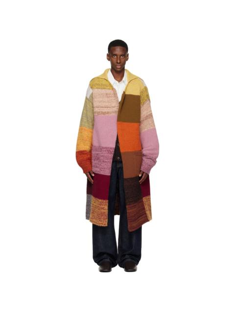 Dries Van Noten Multicolor Long Wool Coat