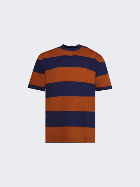 Marni Stripe Tee Ocean And Tobacco