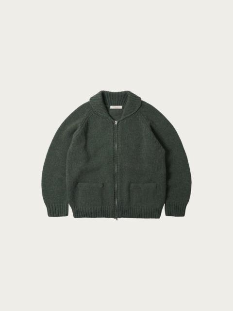 FrizmWORKS Heavy Cowichan Zipup Cardigan - Forest Green