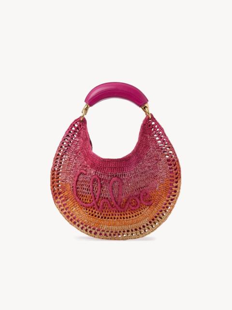 Chloé SUMMER BANANA HOBO BAG IN RAFFIA