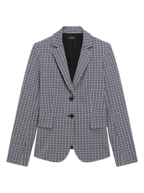 Theory Women's Carissa Slim-Fit Plaid Blazer - Almond Multi