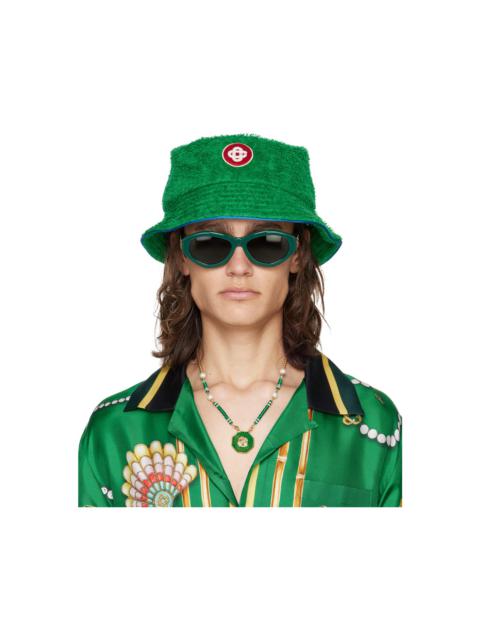 CASABLANCA Green Towelling Bucket Hat