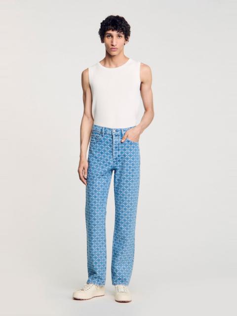 Sandro REGULAR-FIT SQUARE CROSS JEANS