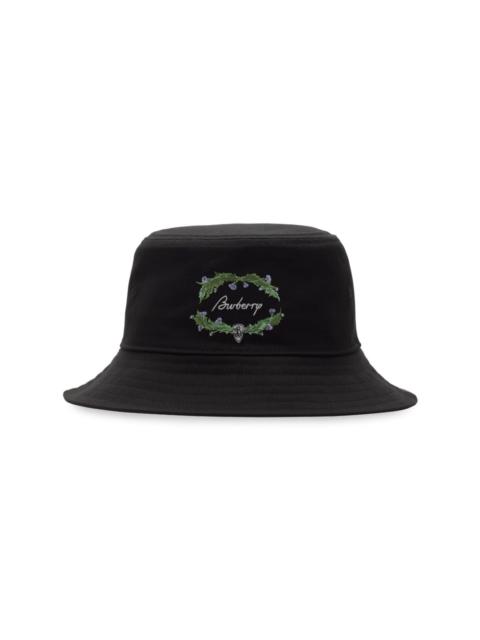 Burberry embroidered logo Bucket Hat