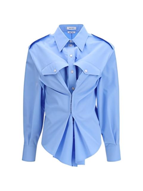 Alexander McQueen gathered shoulder-tab shirt