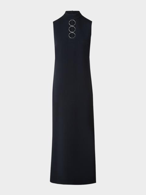 AKRIS Cutout Ring Hardware Wool Dress