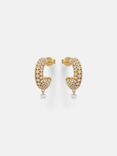 PERSÉE Helios 18kt gold hoop earrings with diamonds
