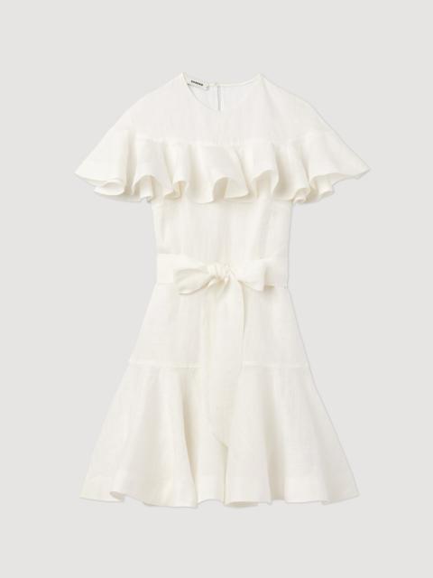 Sandro Short dress with ruffles