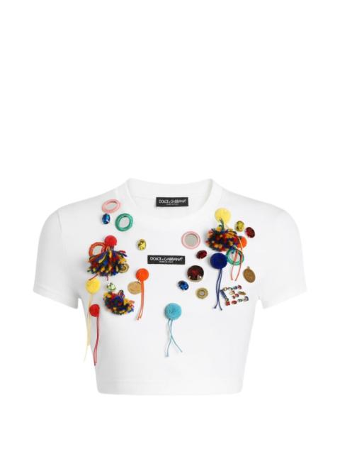 Dolce & Gabbana jersey T-shirt with applications