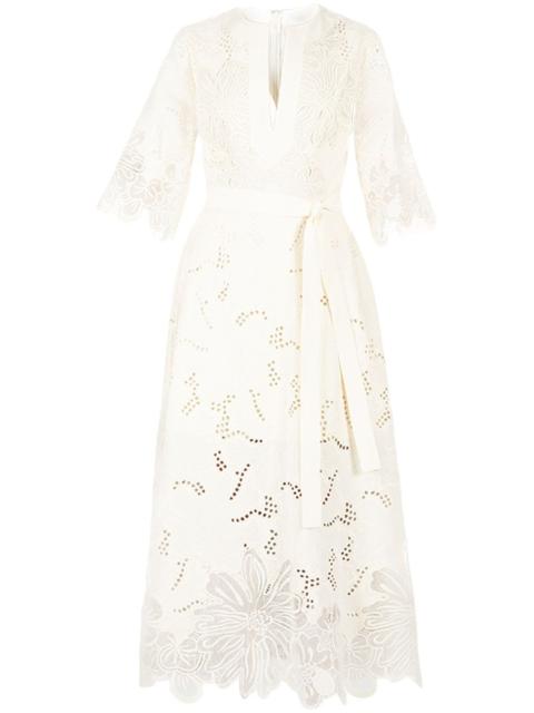 ELIE SAAB embroidered midi dress