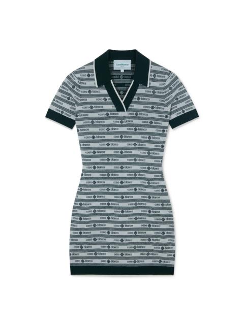 CASABLANCA Evergreen Logo Polo Dress
